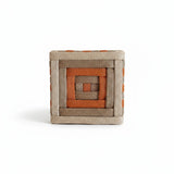 Quadro Cordas Náuticas Trançado Nude V (Coleção Joias) - 10x10cm