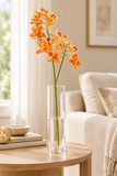 Haste Mini Orquídea Laranja - 42cm