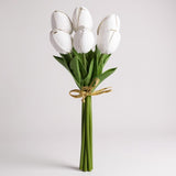 Ramalhete de Tulipas Toque Real – Branco – 34 cm