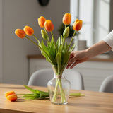 Ramalhete Tulipa Toque Real Laranja - 40 cm