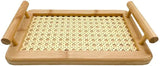 Bandeja Treliça Bambu com Alça - 20cm