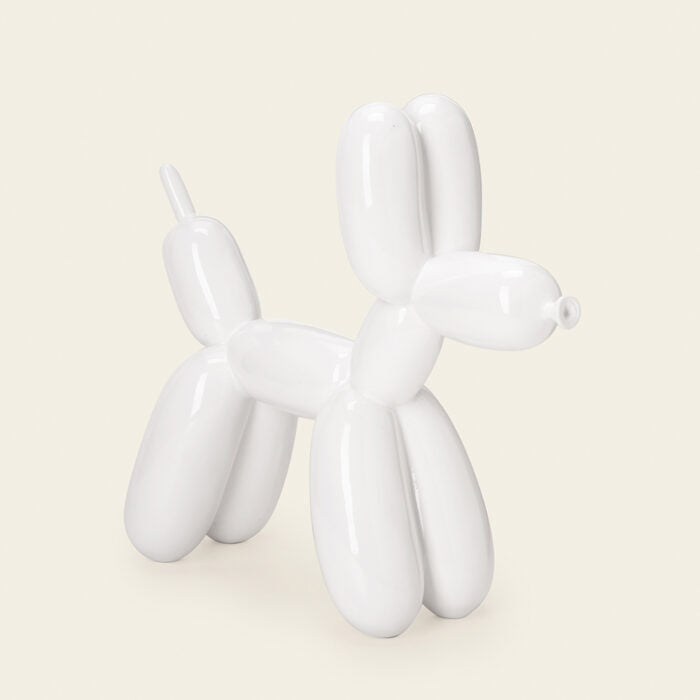 Escultura Cachorro Branco