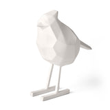 Escultura Pássaro Geométrico Branco - P