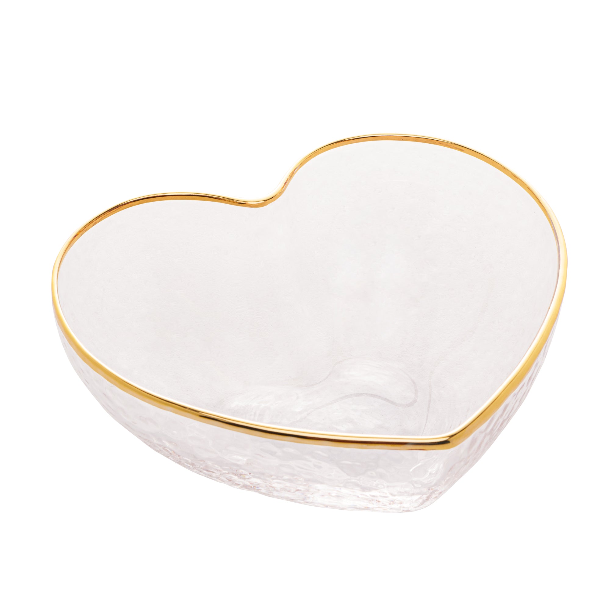 Bowl Coração com Borda Dourada - 15cm