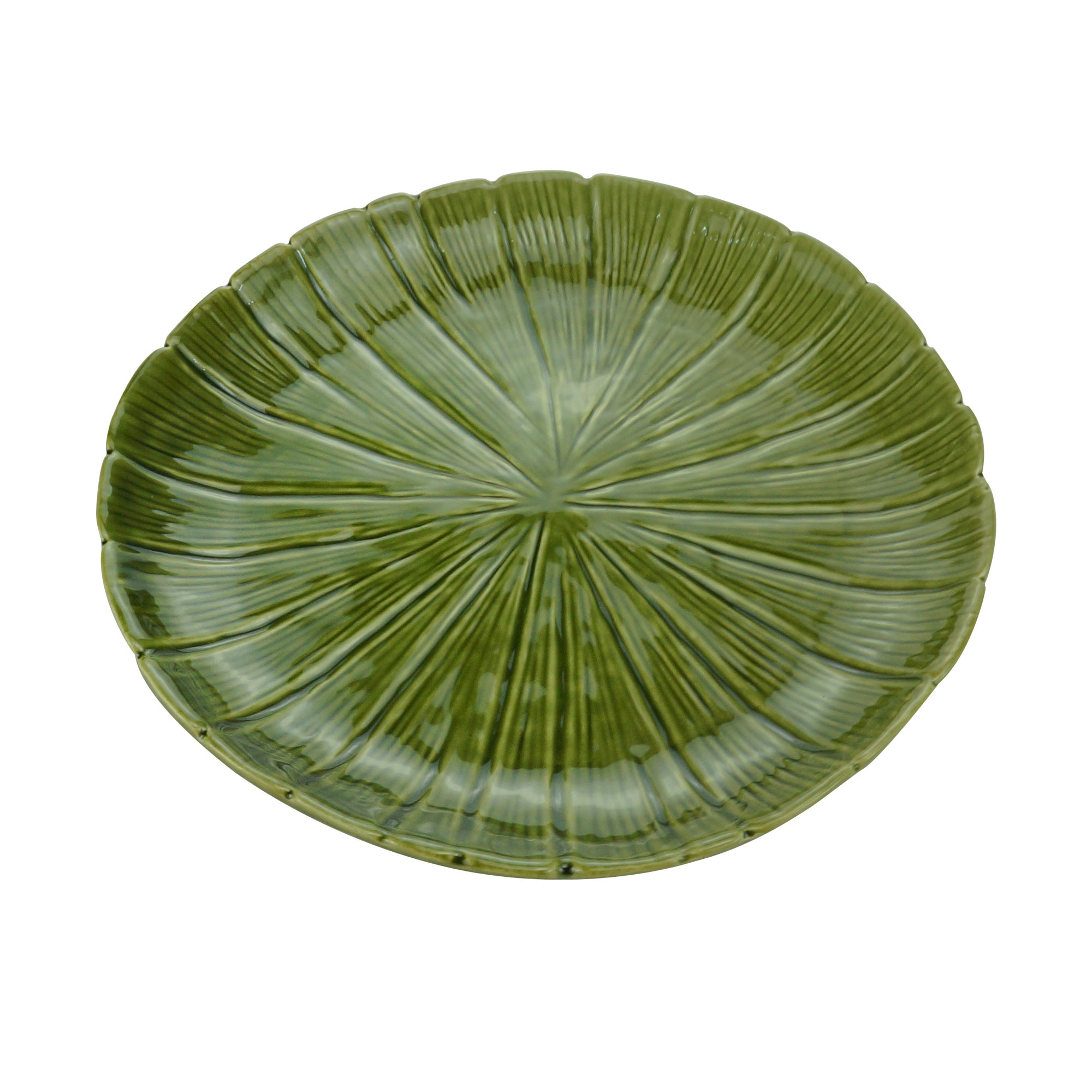 Prato Raso Leaf Verde - 24,5cm