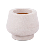 Vaso Cumbuca Branco Mármore PP - 13x14cm