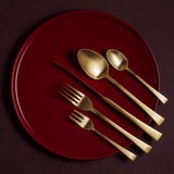 Conjunto de Talheres Dourado Fosco Wolf - 30 unidades