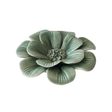 Flor de Cerâmica Verde - 8cm