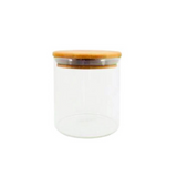 Pote de Mantimentos com Tampa de Bambu Redondo - 500ml