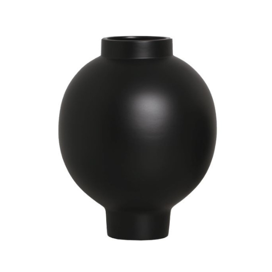 Vaso de Cerâmica Oskar Preto Fosco - 24x30.5cm