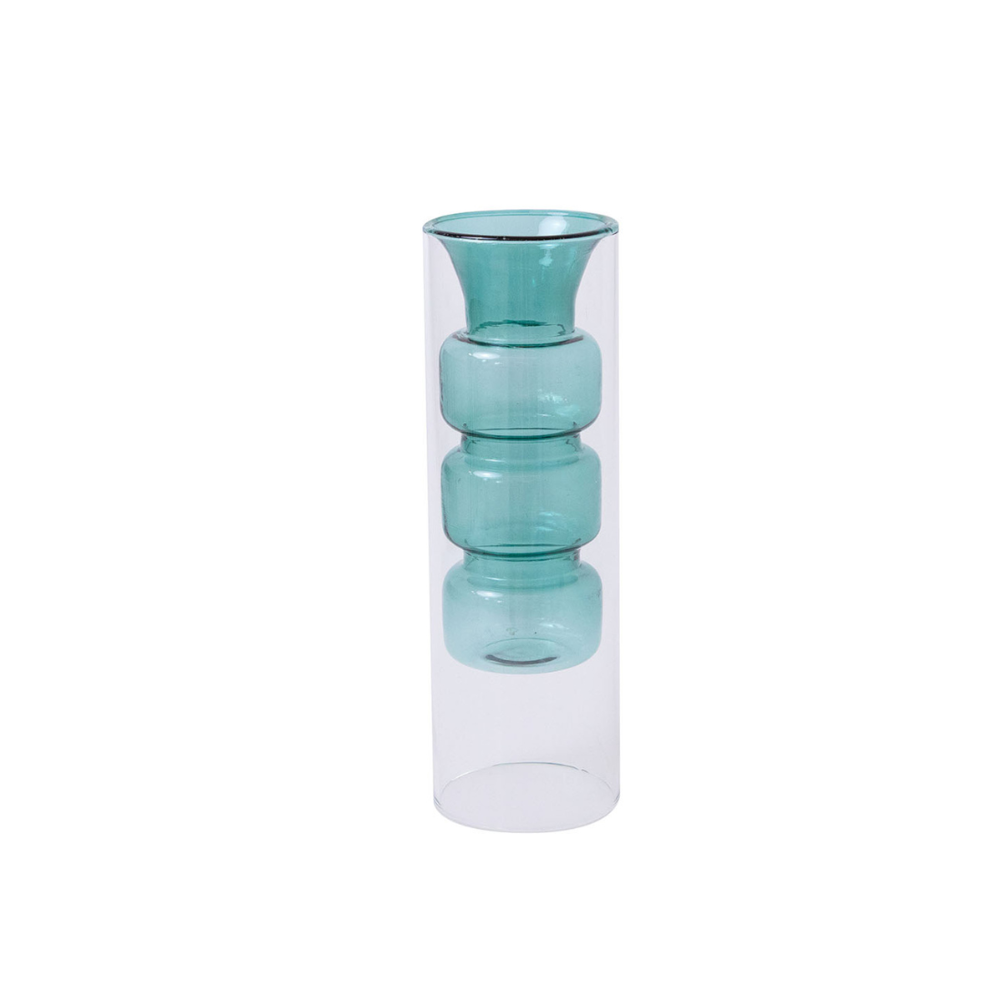 Vaso de Vidro Candy Azul - 8x15cm