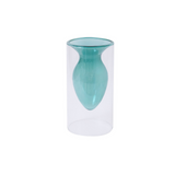 Vaso de Vidro Anavi Azul - 8x15cm