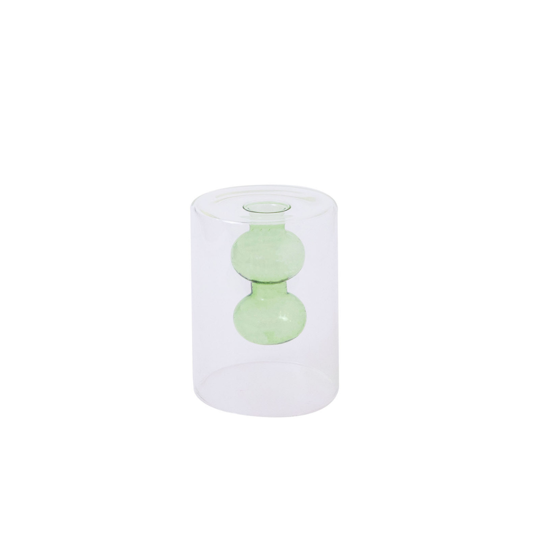 Vaso de Vidro Candy Verde - 8x10cm
