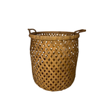 Cesto de Rattan Marrom - 46x37cm