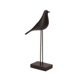 Escultura Pássaro em Poliresina Preto - P