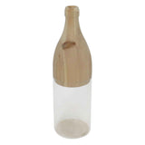 Garrafa Porta Rolha Madeira - 34,5cm