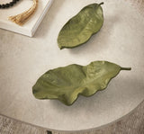 Centro de Mesa Folha Verde - 25x6cm